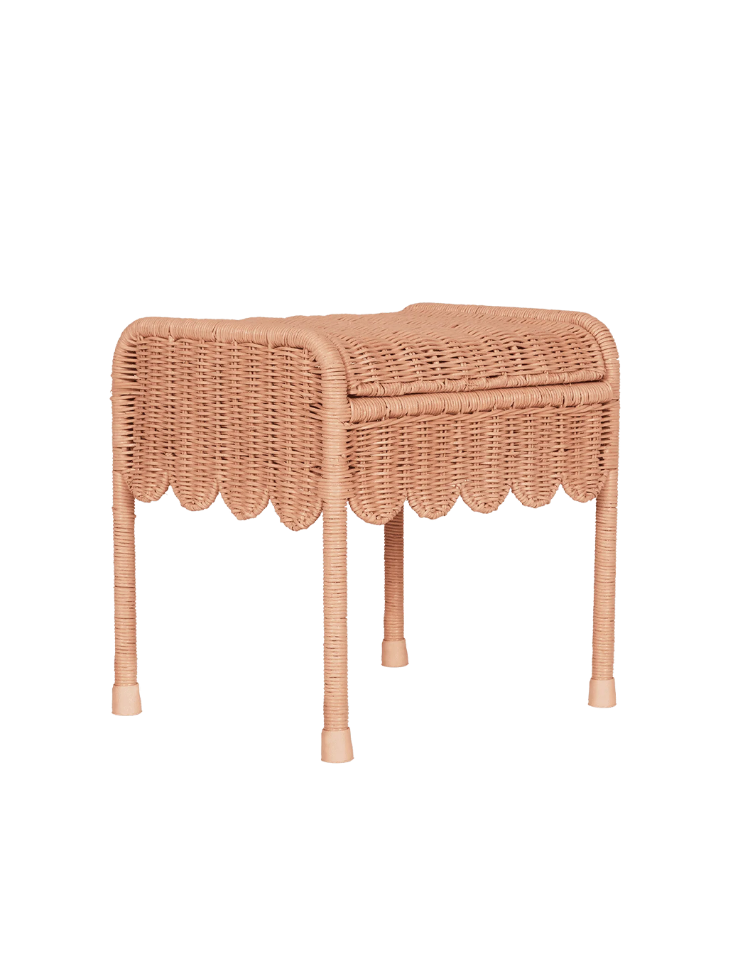 Rattanowy stołek ze schowkiem Petal Storie Stool Olli Ella BÉBÉ Concept 