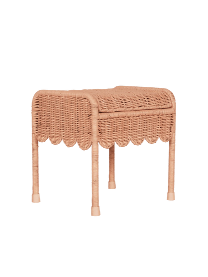 Rattanowy stołek ze schowkiem Petal Storie Stool Olli Ella BÉBÉ Concept 