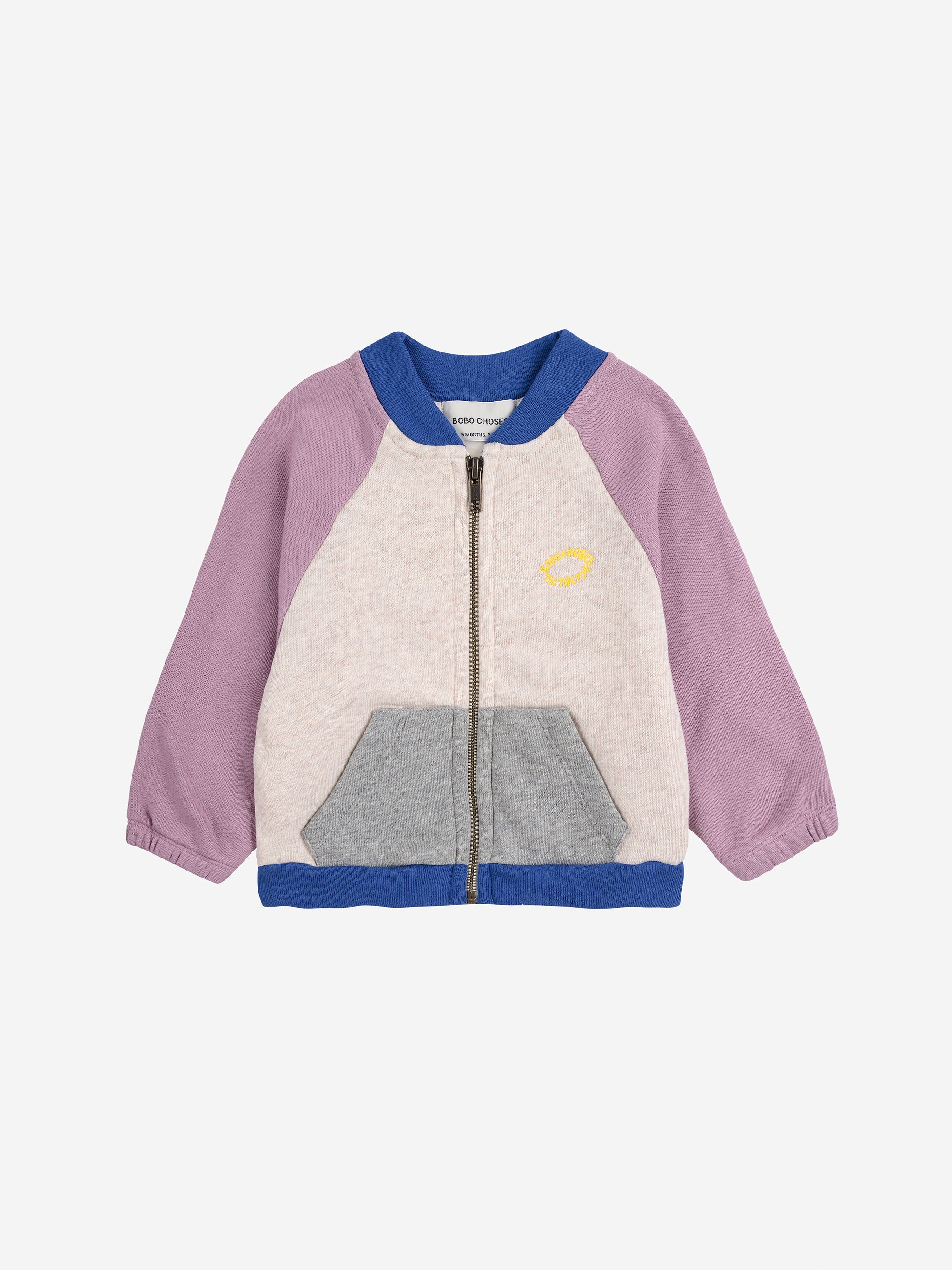 Tic Tac Toe color block zipped sweatshirt Baby Bobo Choses BÉBÉ Concept 