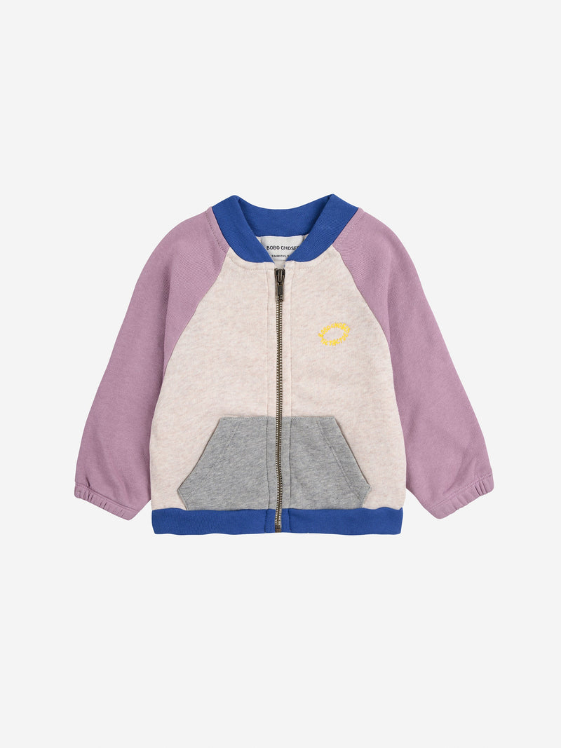 Tic Tac Toe color block zipped sweatshirt Baby Bobo Choses BÉBÉ Concept 