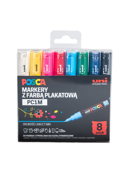 Markery z farbą plakatową POSCA PC1M UNI BÉBÉ Concept 