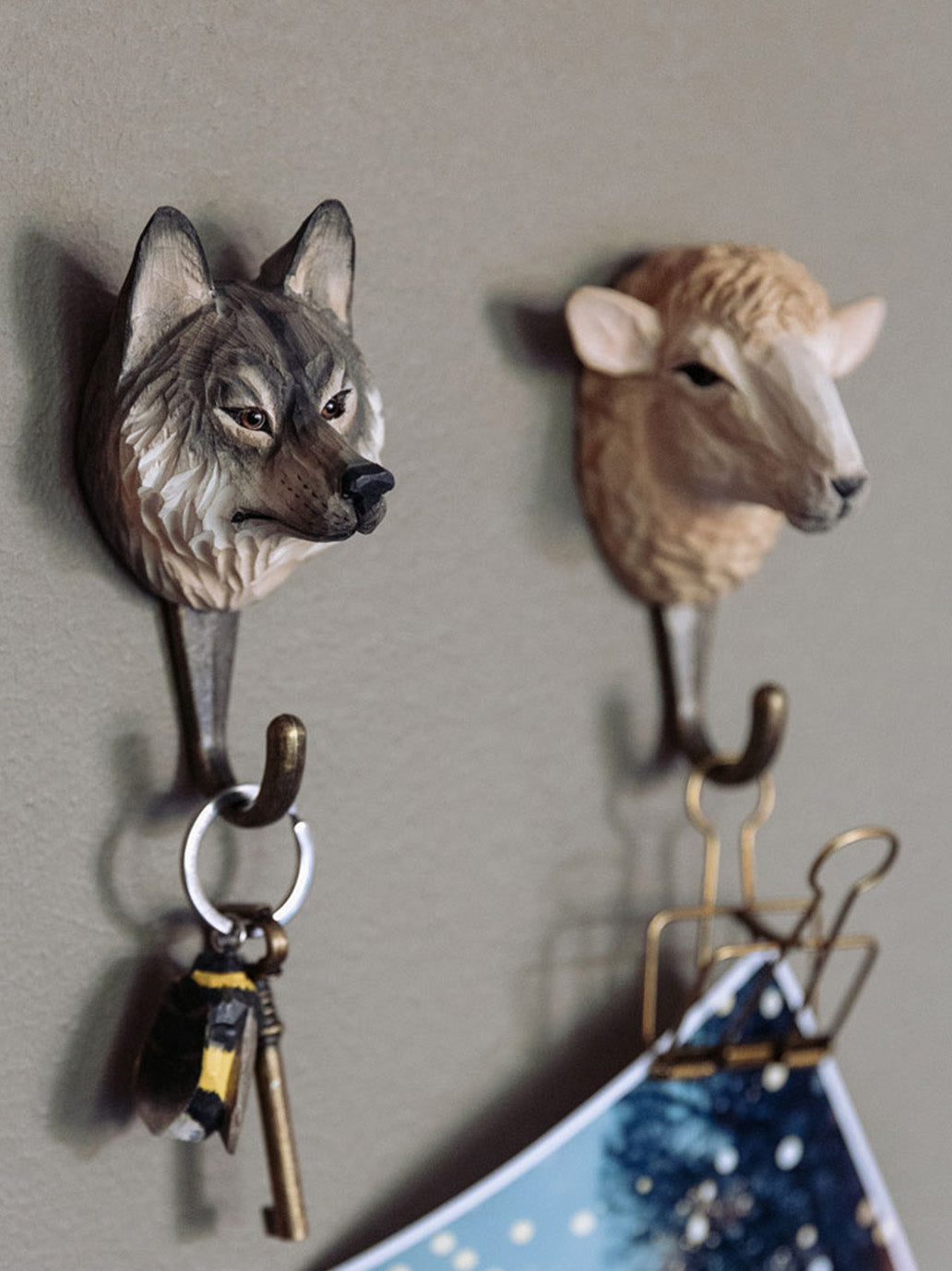 Drewniany haczyk Owca Wildlife Garden BÉBÉ Concept 