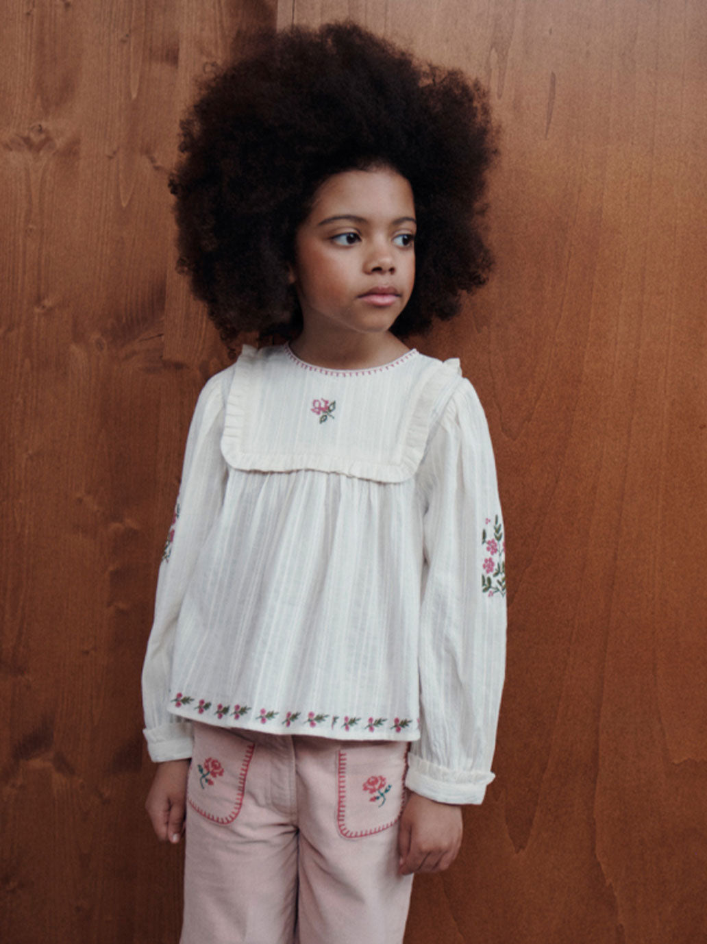 Spodnie Embroidered velvet pants Emile et Ida BÉBÉ Concept 