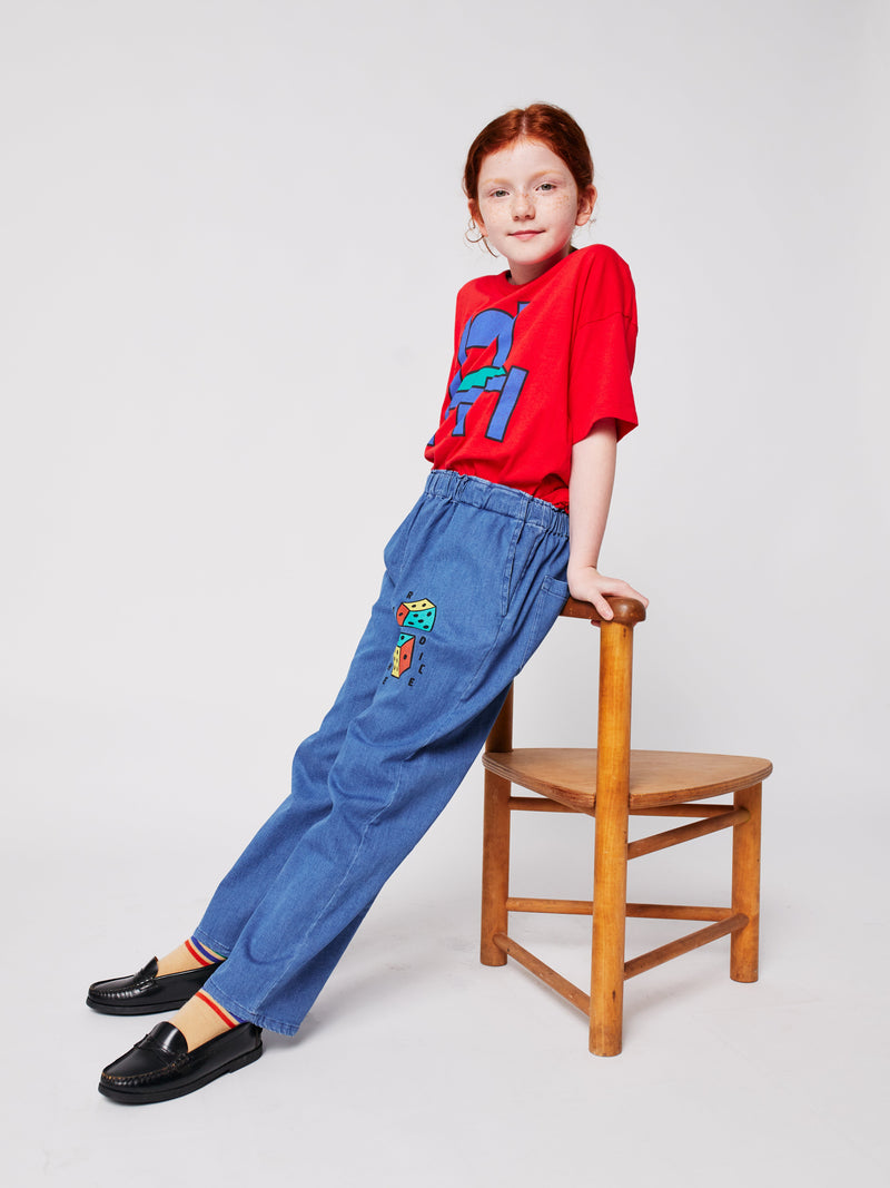 Roll the dice light denim pants Kids Bobo Choses BÉBÉ Concept 