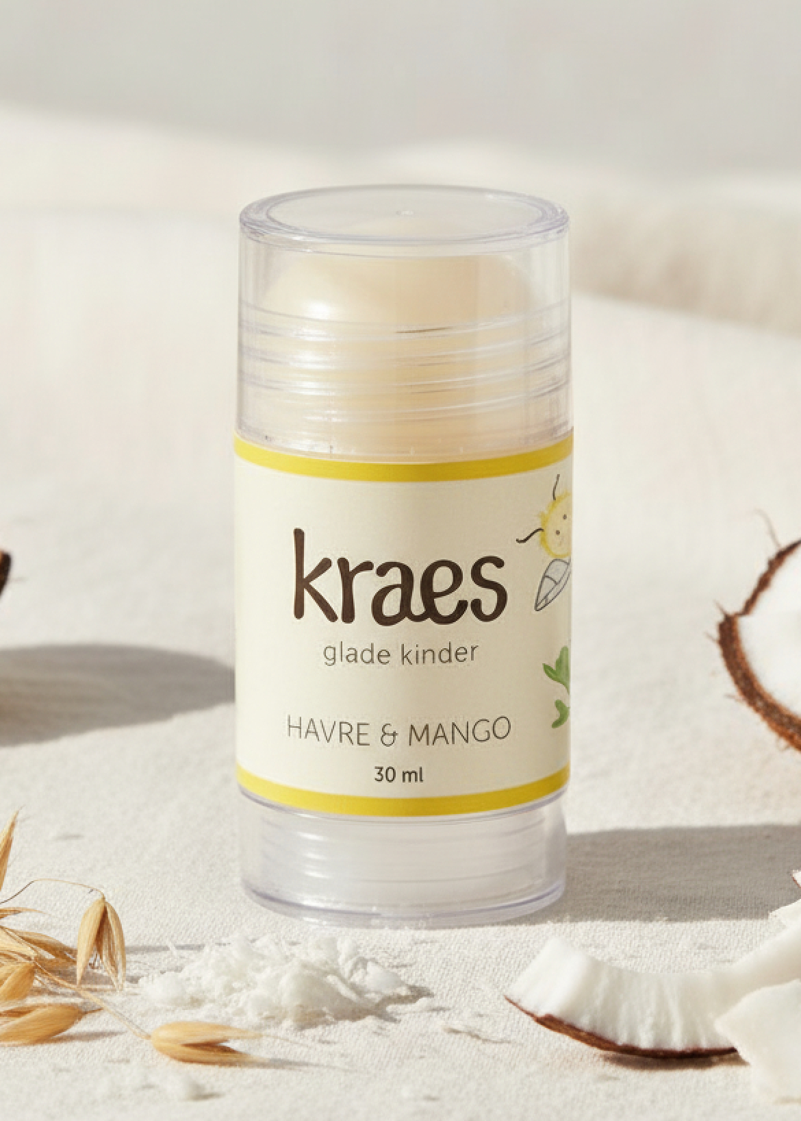 Naturalny sztyft na mróz i podrażnienia Owies &amp; Mango Kraes BÉBÉ Concept 