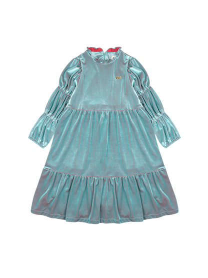 Sukienka Shirring Velvet Dress Jelly Mallow BÉBÉ Concept 