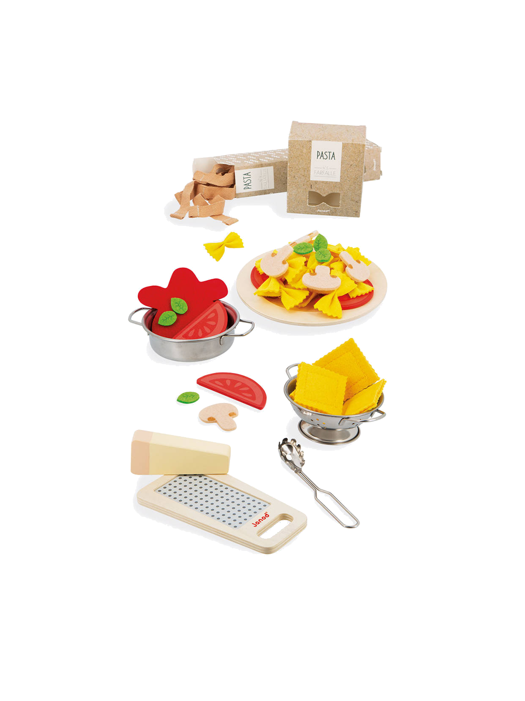 Filcowy zestaw do przyrządzania makaronu Janod BÉBÉ Concept