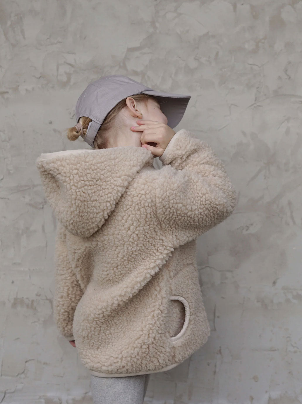 Wełniana kurtka z podszewką BEIGE