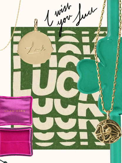 Pozłacana zawieszka Memorable Charm Luck Anna + Nina BÉBÉ Concept 