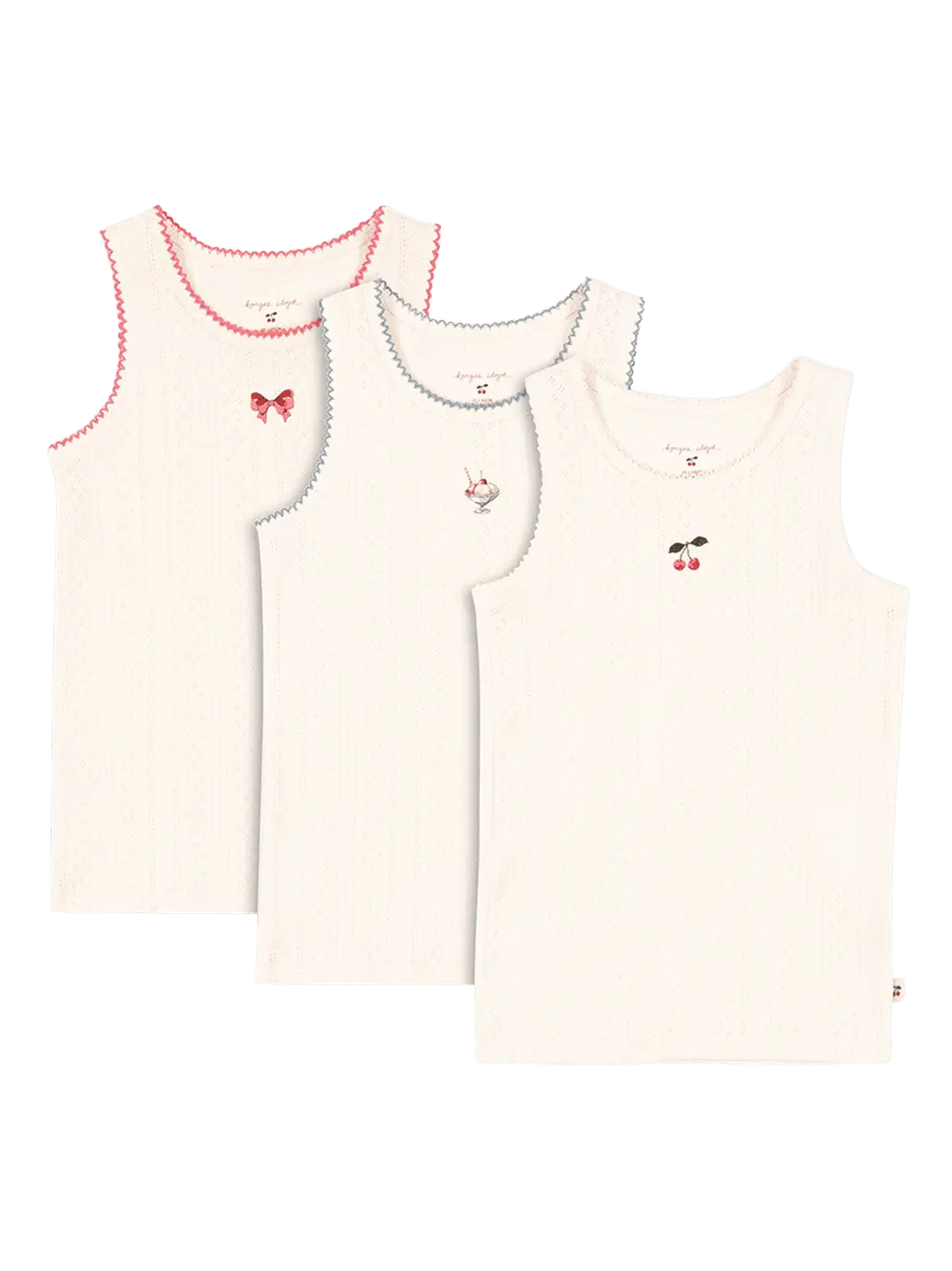 Zestaw podkoszulek Minna 3 Pack Tank Tops GOTS Konges Slojd BEBE Concept 