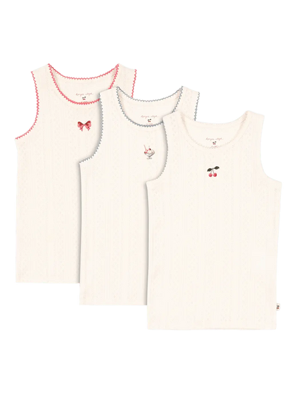 Zestaw podkoszulek Minna 3 Pack Tank Tops GOTS Konges Slojd BEBE Concept 