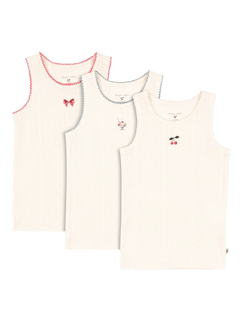 Zestaw podkoszulek Minna 3 Pack Tank Tops GOTS Konges Slojd BEBE Concept 