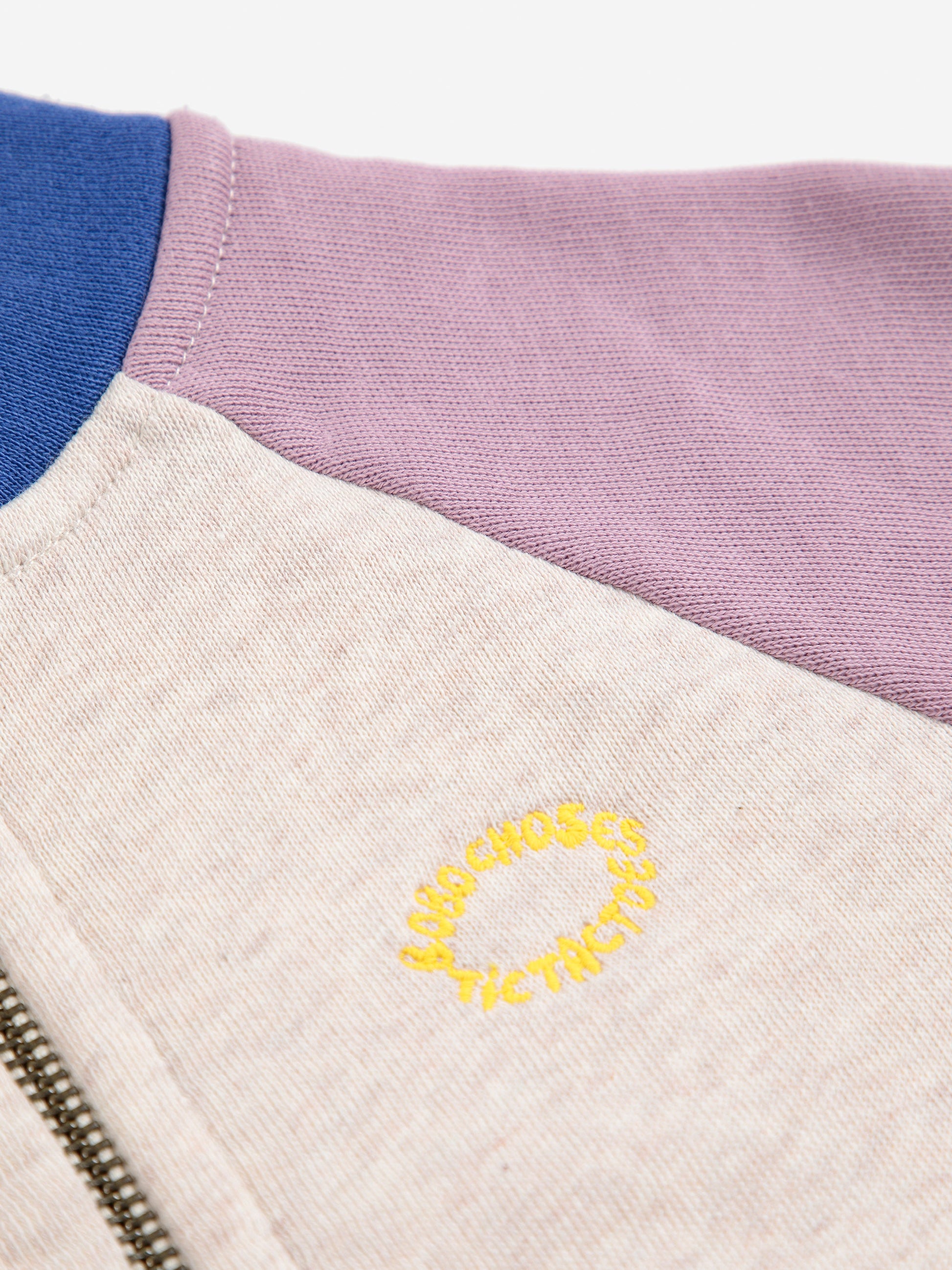 Tic Tac Toe color block zipped sweatshirt Baby Bobo Choses BÉBÉ Concept 