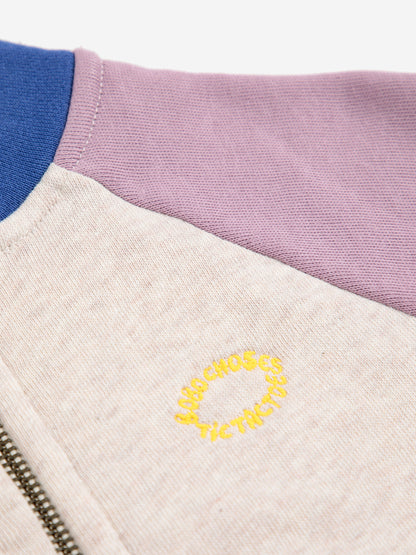 Tic Tac Toe color block zipped sweatshirt Baby Bobo Choses BÉBÉ Concept 