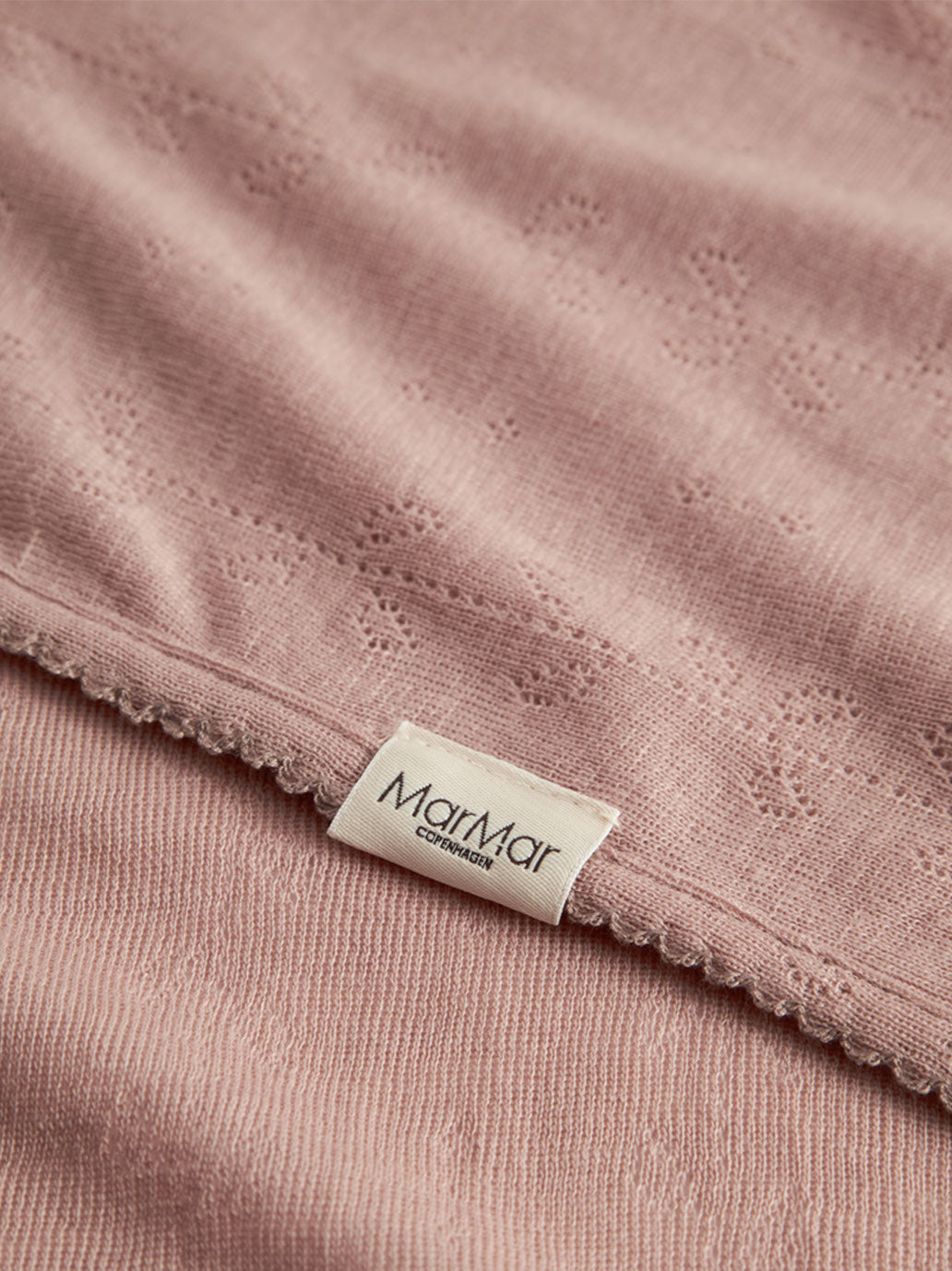 Kocyk niemowlęcy z wełny merino Alida Pointelle MarMar Copenhagen BÉBÉ Concept 