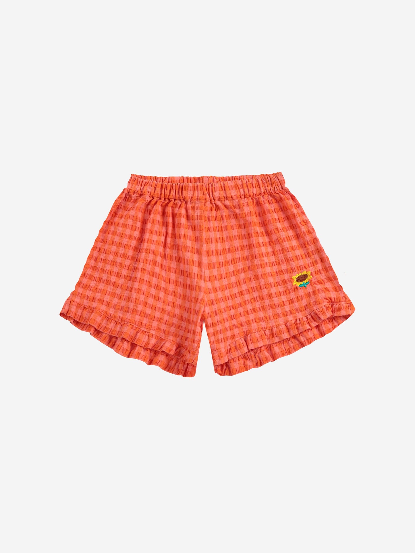 Spodenki Vichy ruffle woven shorts Bobo Choses BÉBÉ Concept 