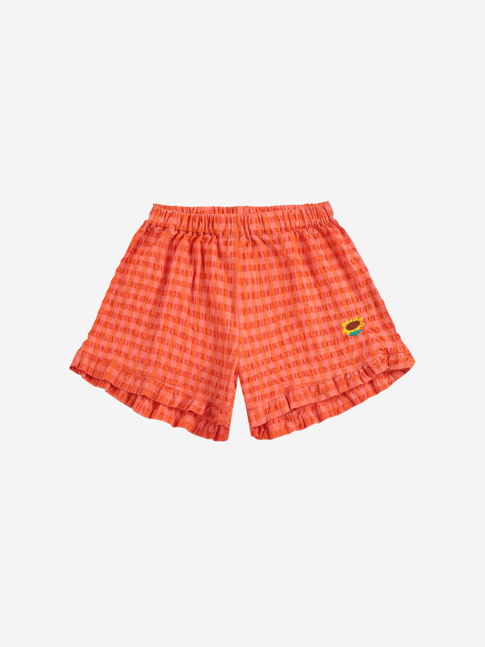Spodenki Vichy ruffle woven shorts Bobo Choses BÉBÉ Concept 