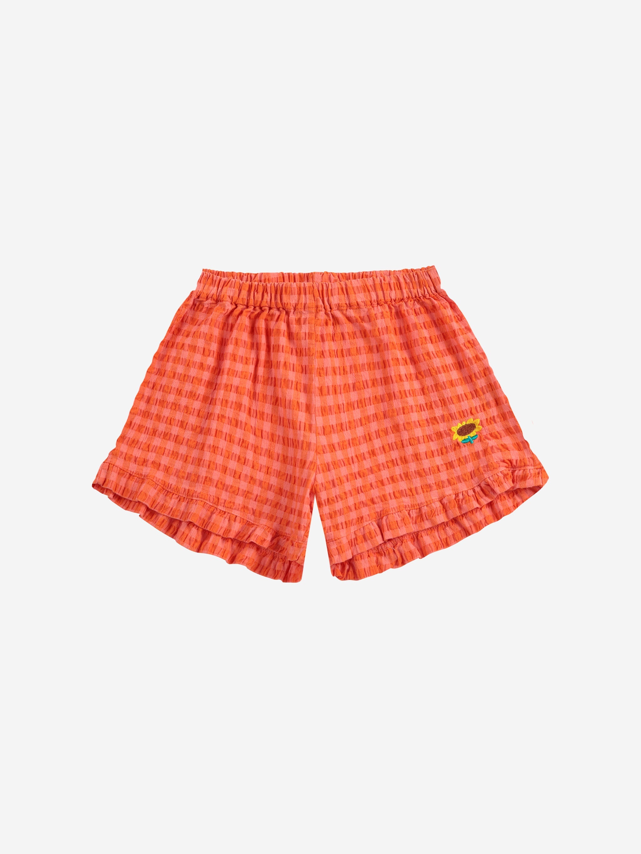 Spodenki Vichy ruffle woven shorts Bobo Choses BÉBÉ Concept 