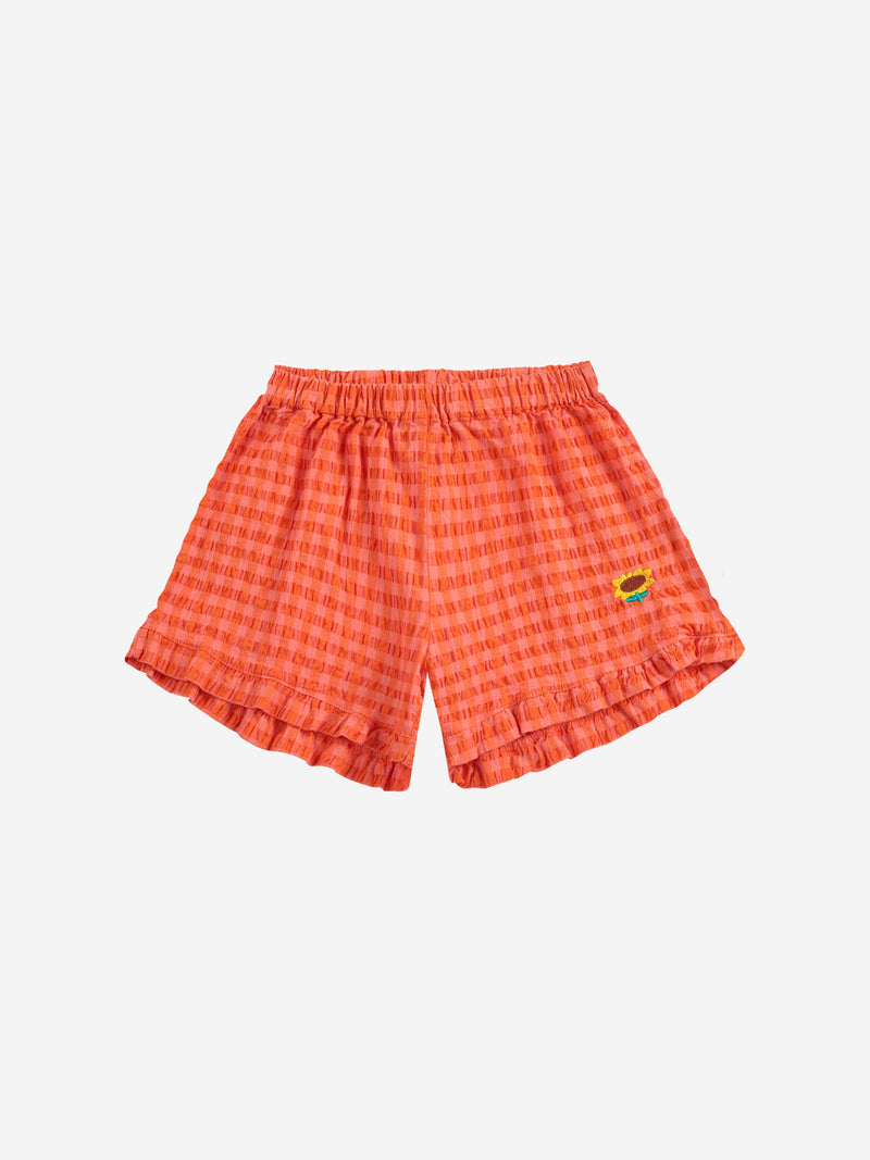 Spodenki Vichy ruffle woven shorts Bobo Choses BÉBÉ Concept 