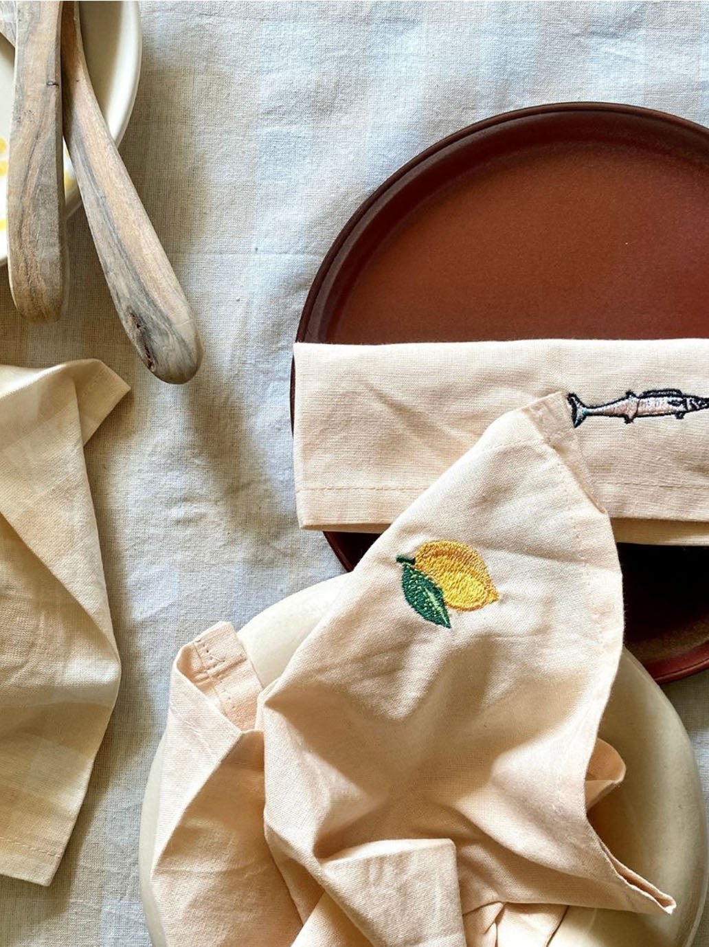 Zestaw bawełnianych serwetek Napkin Set Midnatt BÉBÉ Concept