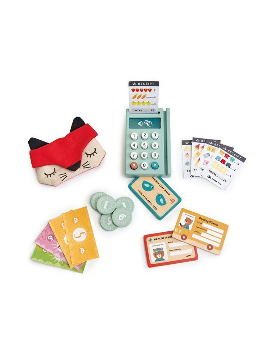 Drewniany terminal płatniczy z akcesoriami Tender Leaf Toys BÉBÉ Concept