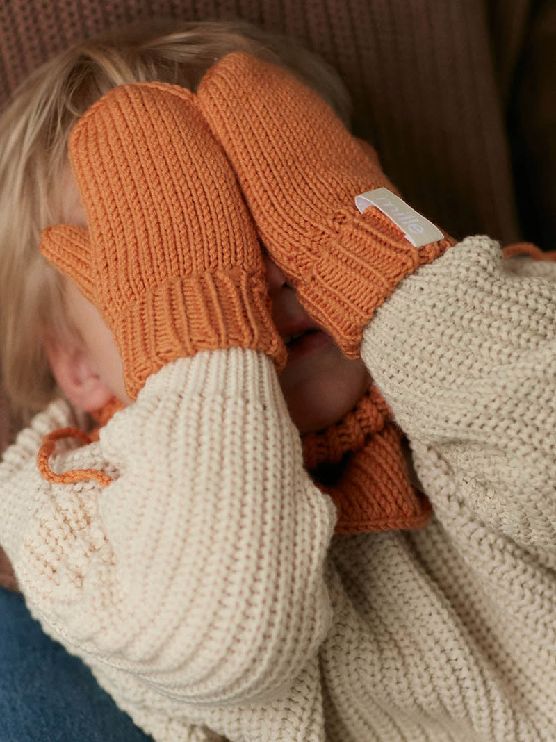 rękawiczki jednopalczaste z wełny merino Mille Family BÉBÉ Concept