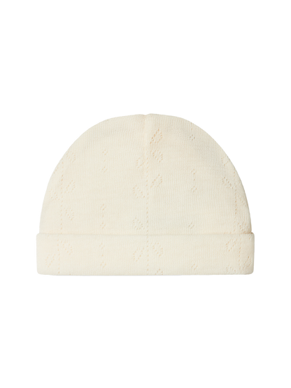 Czapeczka niemowlęca z merino Aiko Pointelle MarMar Copenhagen BÉBÉ Concept 