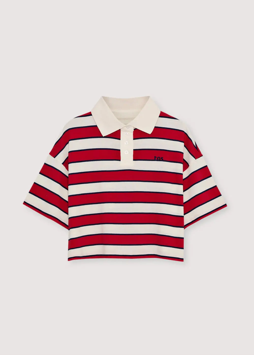 Acacia Woman Polo Tulip Red &amp; Midnight Stripes The New Society BEBE Concept 