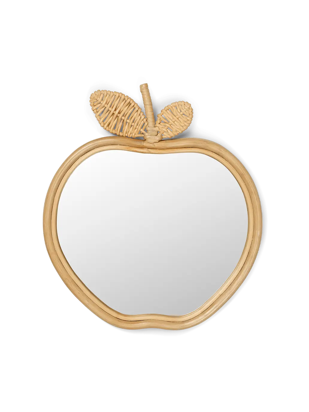 lustro w rattanowej ramie Ferm Living BÉBÉ Concept