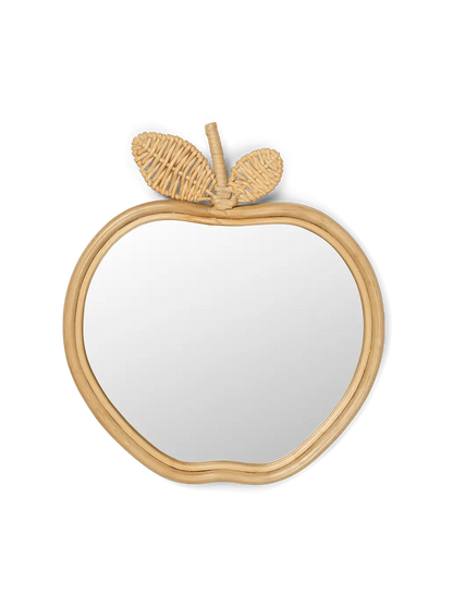 lustro w rattanowej ramie Ferm Living BÉBÉ Concept