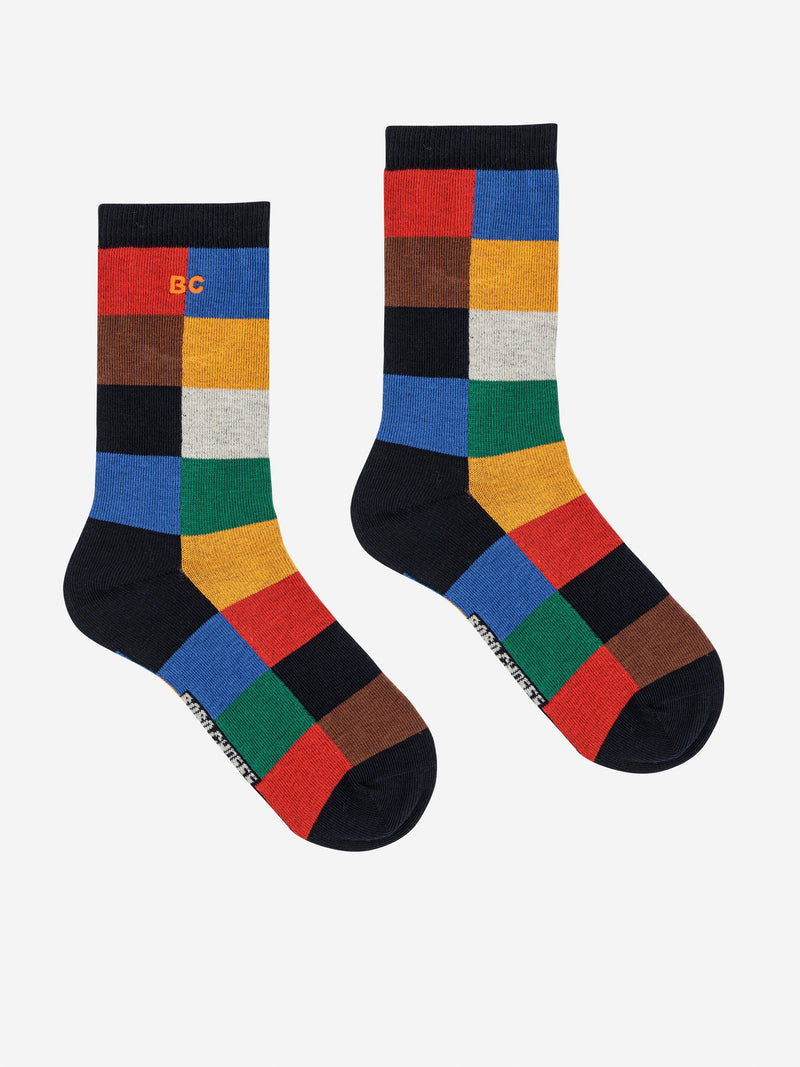 Multicolor Tiles long socks Bobo Choses BÉBÉ Concept 
