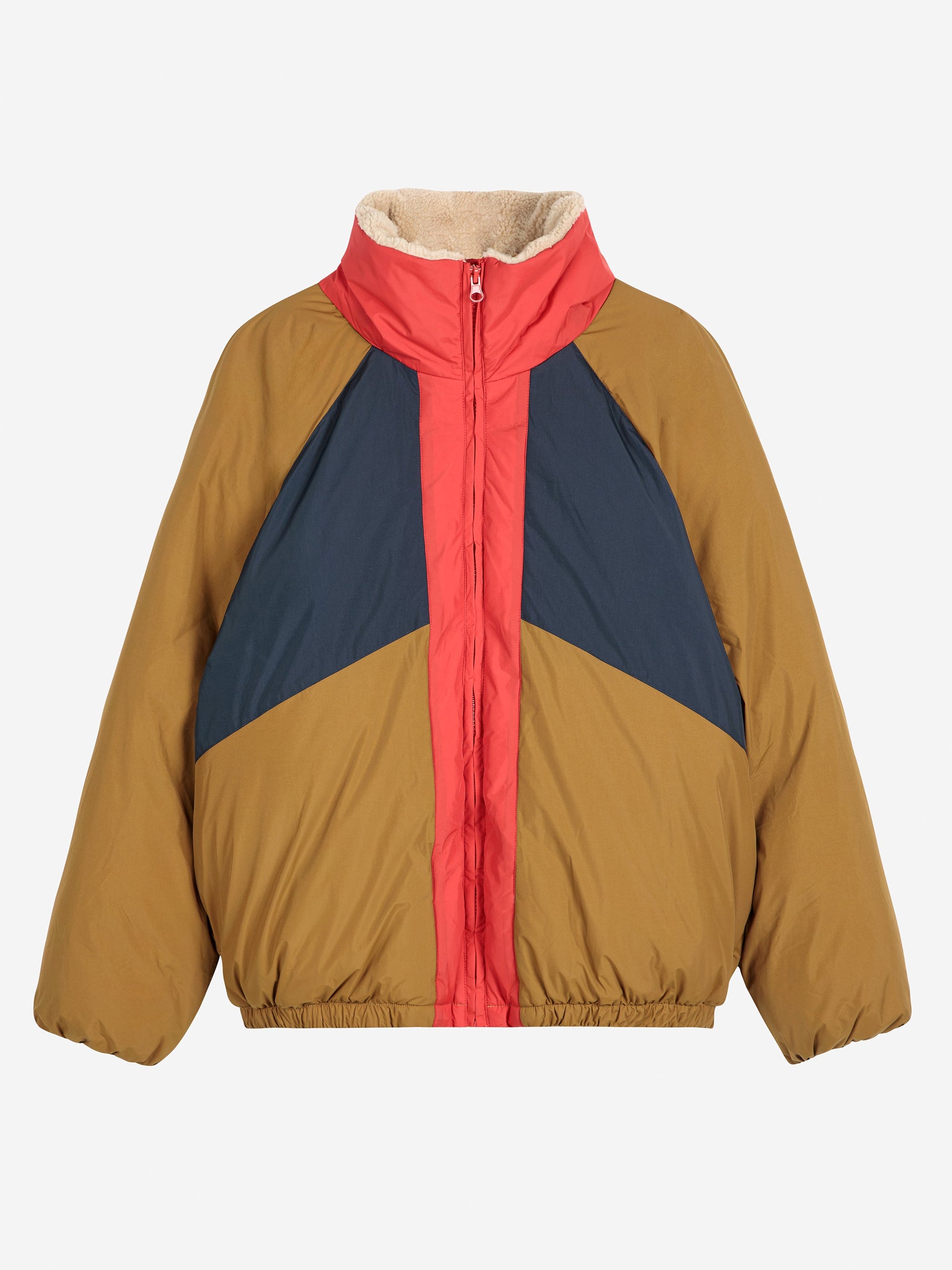 Color block ranglan sleeve padded puffer Bobo Choses BÉBÉ Concept 