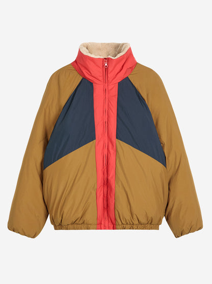 Color block ranglan sleeve padded puffer Bobo Choses BÉBÉ Concept 