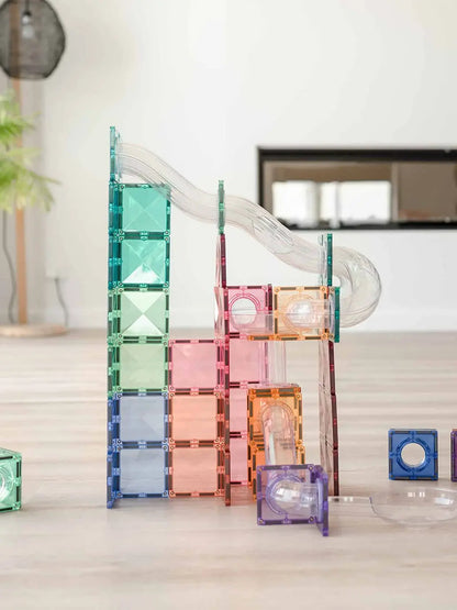 Klocki magnetyczne kulodrom Pastel Ball Run Expansion Pack Connetix BÉBÉ Concept 