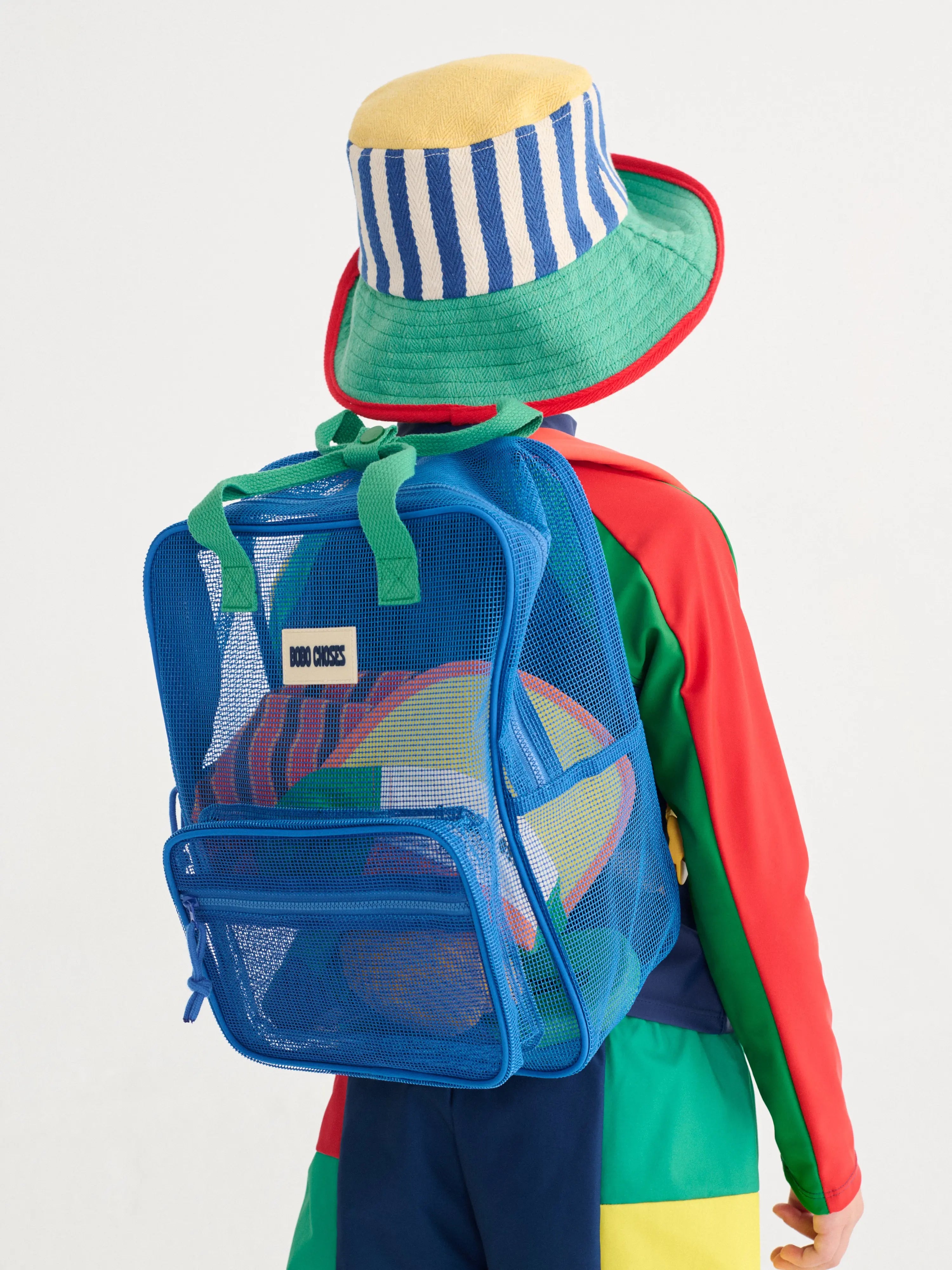 Color block mesh backpack Bobo Choses BÉBÉ Concept 