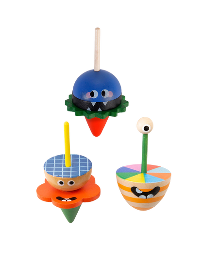 Kidoki Monster Spinning Top Kikkerland BÉBÉ Concept 