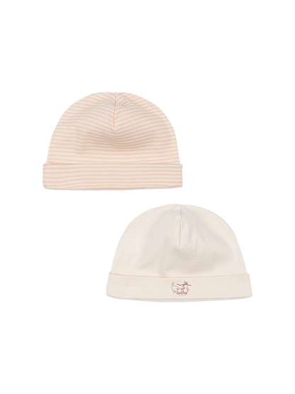 Fio stripe 2 pack beanie BLUSH MIX