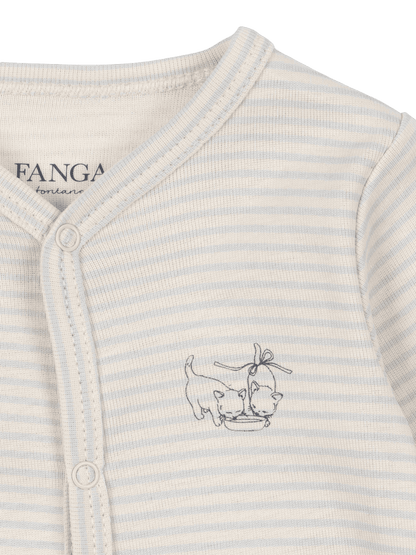 Fanga Fio onesie TEA STRIPE GRAY DAWN