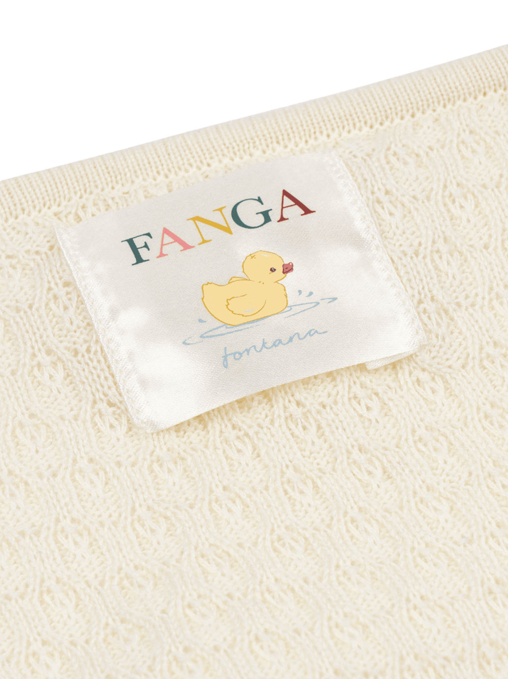 Bawełniany kocyk Fanga Venti Pointelle Blanket ANTIQUE WHITE