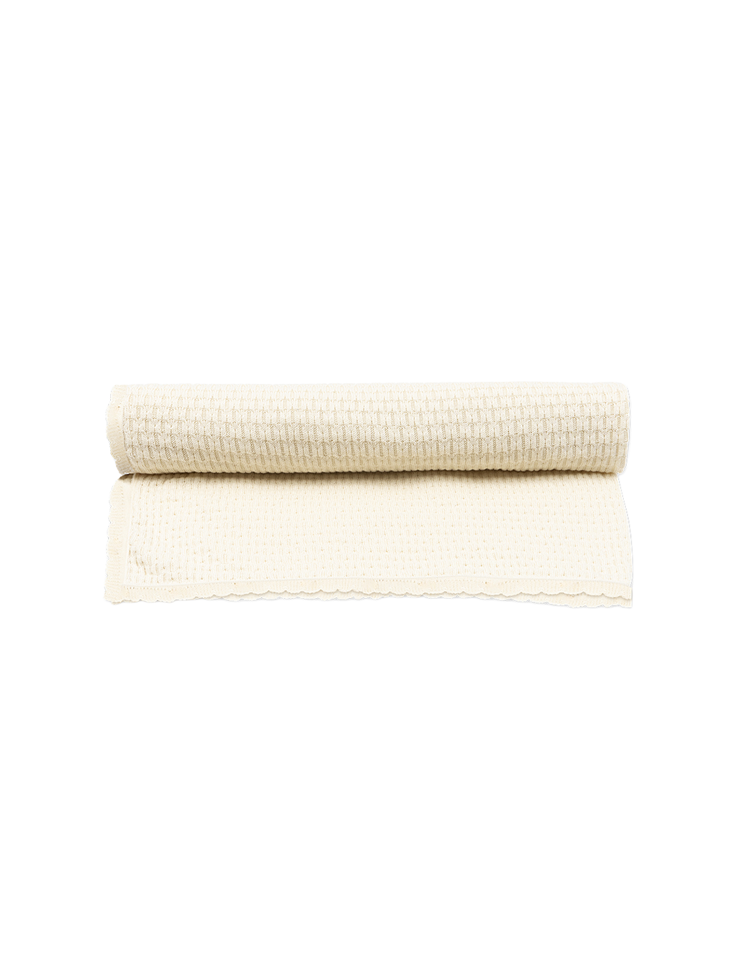 Bawełniany kocyk Fanga Venti Pointelle Blanket ANTIQUE WHITE