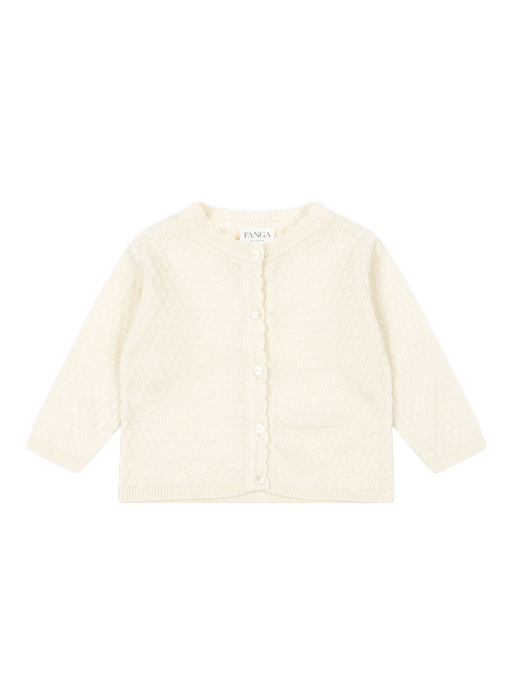 Fanga Venti pointelle cardigan ANTIQUE WHITE