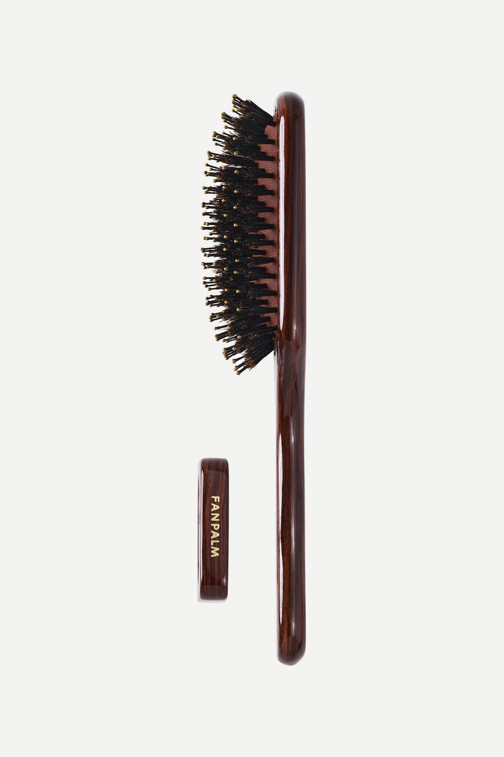 Szczotka do włosów z włosia dzika i nylonu z drewna bukowego EBONY GLOSSY BROWN