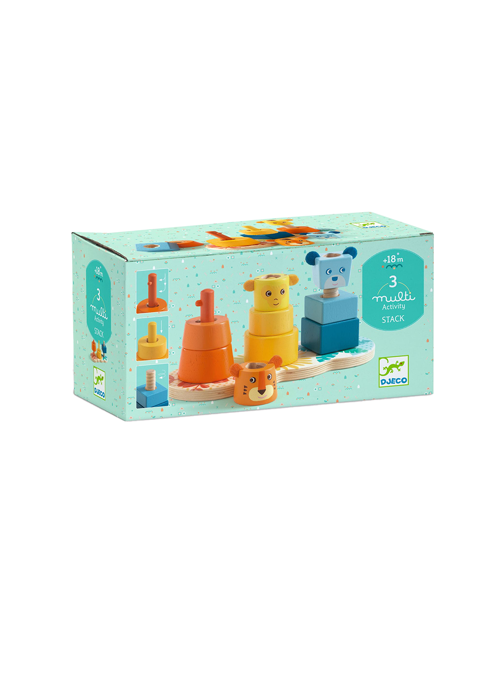Drewniana układanka zwierzątka Multi Stack Djeco BÉBÉ Concept 