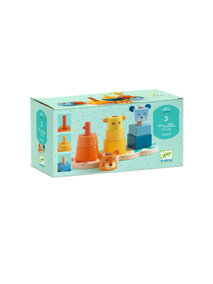 Drewniana układanka zwierzątka Multi Stack Djeco BÉBÉ Concept 