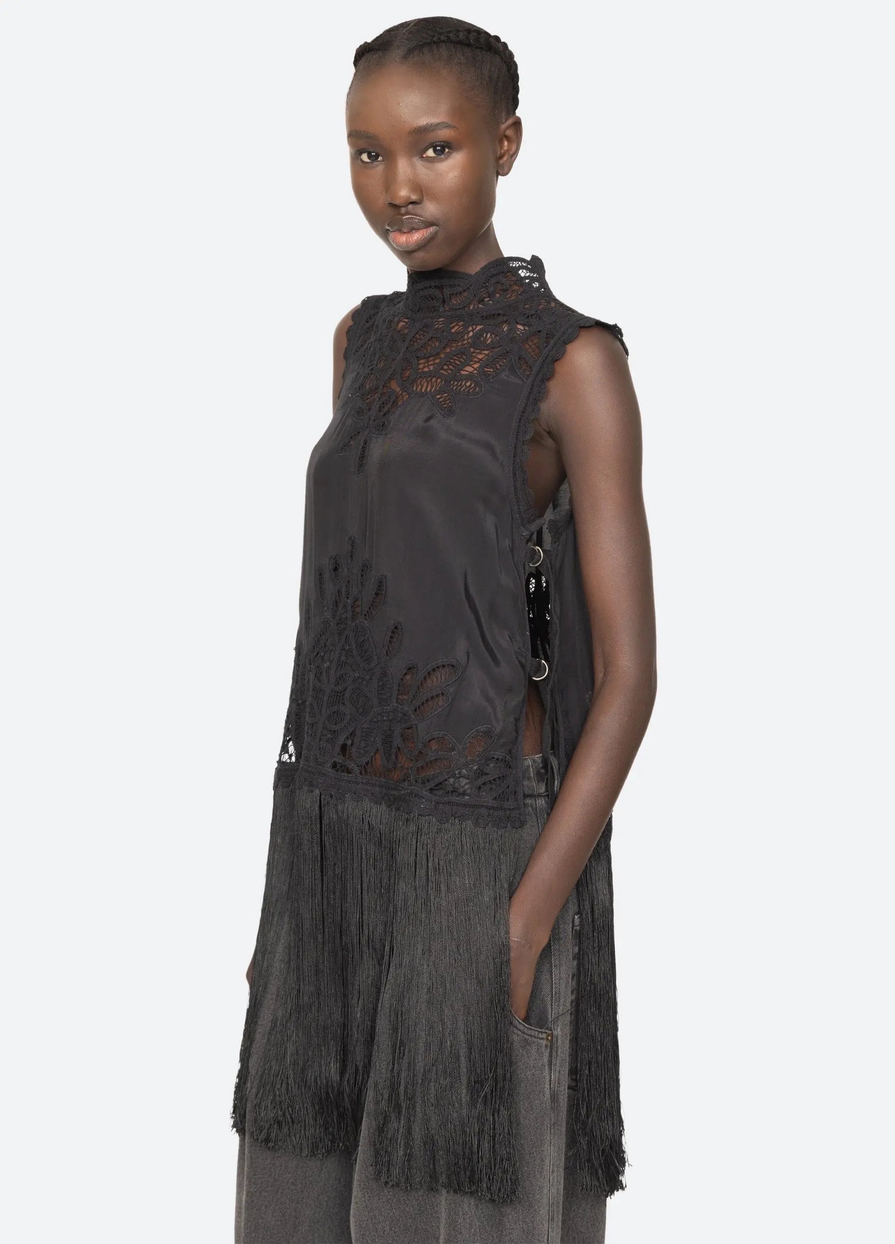 Adelina Battenberg lace vest SEA New York BEBE Concept 
