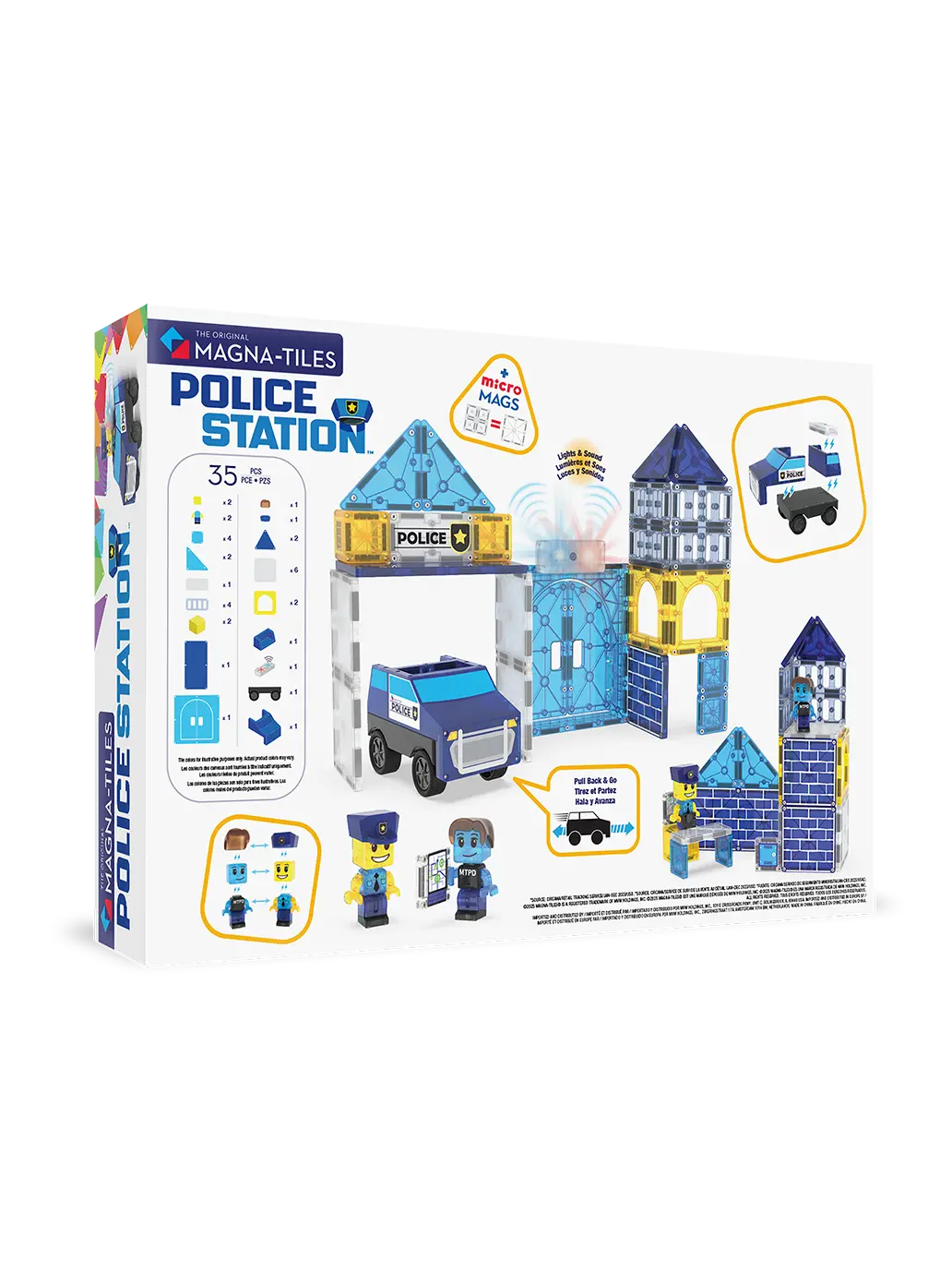 Klocki Magnetyczne Police Station Magna-Tiles BEBE Concept 