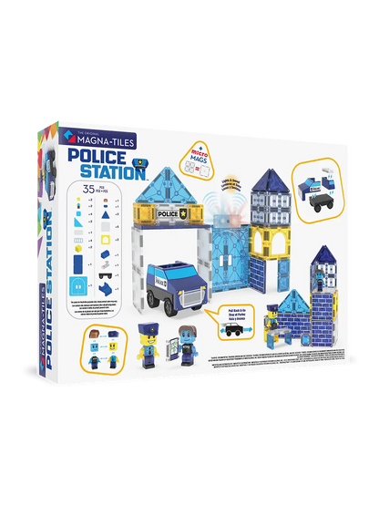 Klocki Magnetyczne Police Station Magna-Tiles BEBE Concept 