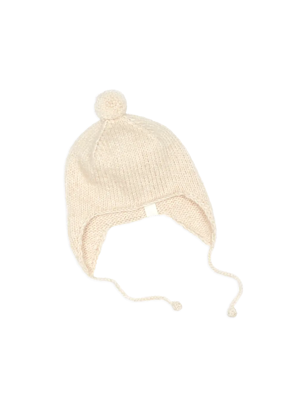 Ciepła czapeczka z wełny merino z pomponem Mille Family BEBE Concept 