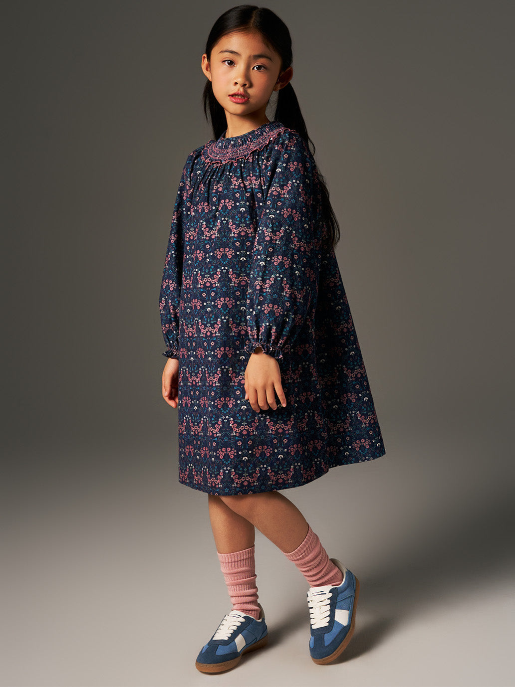 Sukienka Carol Dress Blue Art Nouveau C'era una volta BÉBÉ Concept 