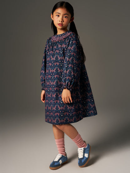 Sukienka Carol Dress Blue Art Nouveau C'era una volta BÉBÉ Concept 